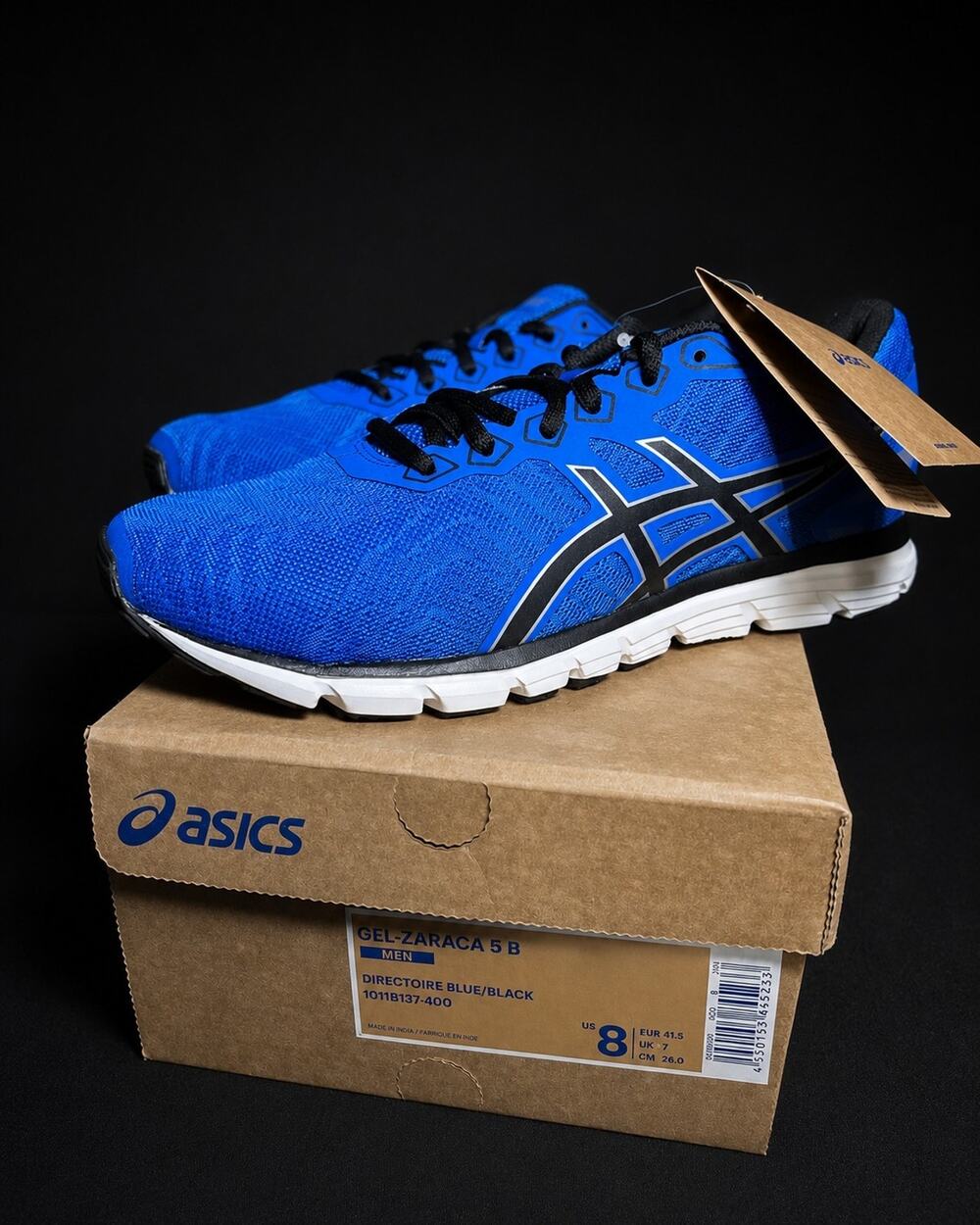 NEW ASICS Gel - Zaraca 5 B Men’s Running Blue Shoes Sz 8
